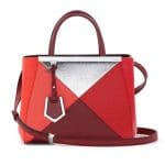 Fendi Red Multicolor Geometric 3D 2Jours Tote Small Bag - Spring 2014