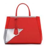 Fendi Red/Silver 2Jours Tote Bag - Spring 2014