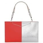 Fendi Red/Silver Bi-color Grande Clutch Bag - Spring 2014