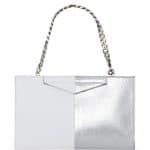 Fendi White/Silver Bi-color Grande Clutch Bag - Spring 2014