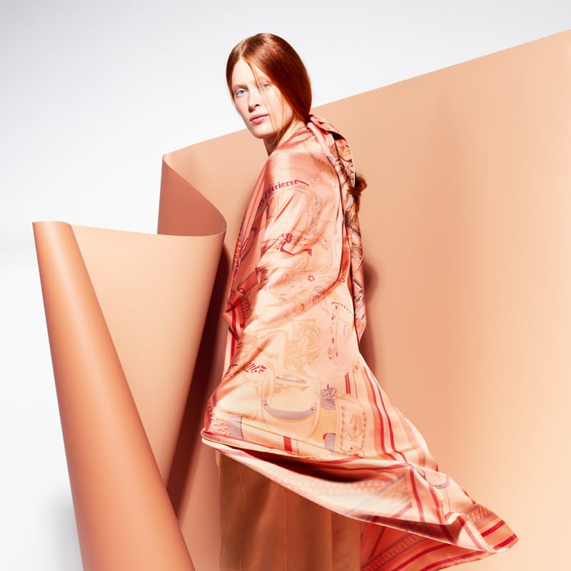 Hermes Concours d’Etriers/Carre en Carres Scarves - Spring 2014 Ad Campaign