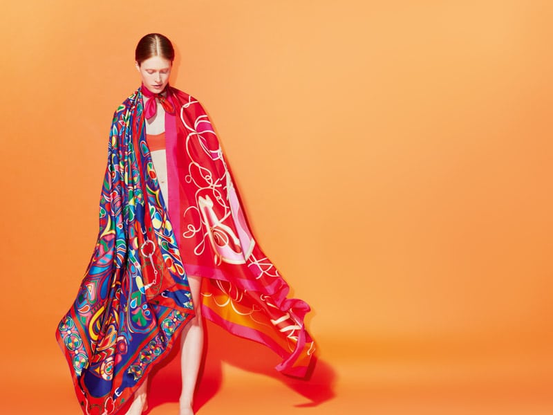 Hermes Folklore d’Henry d’Origny/Coup de Fouet Scarves - Spring 2014 Ad Campaign