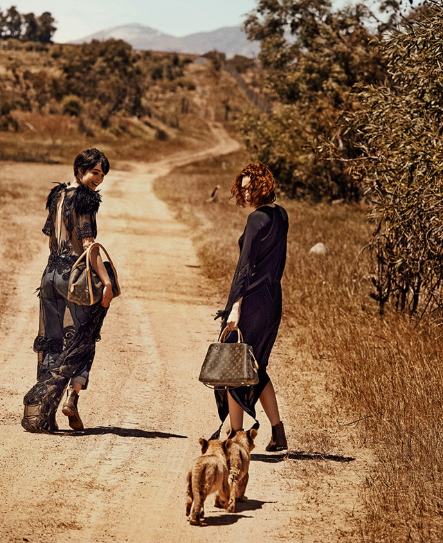 Louis Vuitton Art of Travel featuring Montaigne and Marais bags