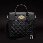 Mulberry Black Quilted Cara Back pack bag