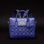 Mulberry Blue Cara Quilted Back pack bag 2