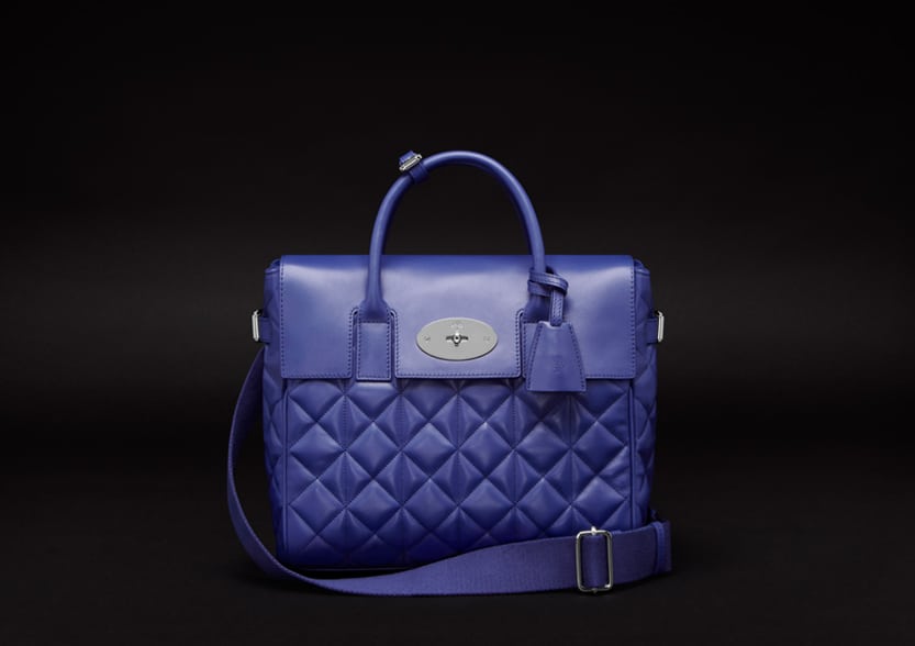 Mulberry Blue Cara Quilted Back pack bag