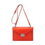 Mulberry Fiery Red Velvet Calf Kensal Small Shoulder Bag