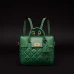Mulberry Green mini Cara Quilted Back pack bag - 2