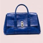 Proenza Schouler Blue Crocodile Satchel Bag