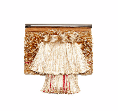 Proenza Schouler Colorblocked Tapestry with Suede Chrome Bar Clutch