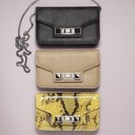 Proenza Schouler Grey Chalkboard/Beige/Yellow Python PS11 Chain Wallet Bags - Spring 2014