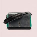 Proenza Schouler Grey/Black/Cyan Crocodile Shoulder Bag