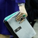 Proenza Schouler Grey/Black/Cyan Clutch Bag - Fall 2014