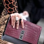 Proenza Schouler Grey/Maroon/Black Crocodile Clutch Bag - Fall 2014