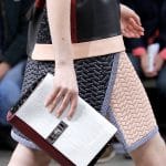 Proenza Schouler White/Maroon/Black Crocodile Clutch Bag - Fall 2014