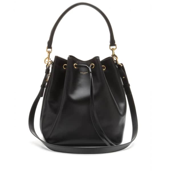 Saint Laurent Black Seau Drawstring Bucket Bag