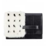 Valentino Black/White Mink and Lizard My Own Code Clutch Bag