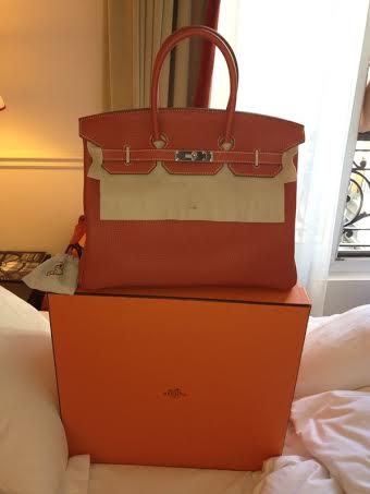 Hermes 35cm Sanguine Togo Birkin Bag