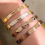 Cartier Love Stacked Bracelets