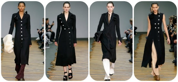 Celine Long Black Overcoat for Fall 2014