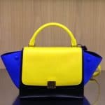 Celine Primary Color Blue Yellow Trapeze Bag - Summer 2014
