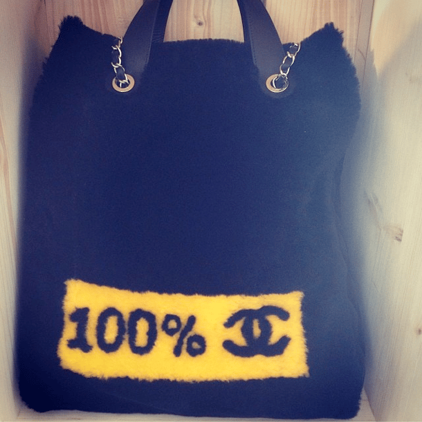 Chanel Black Fur Tote Bag - Fall 2014