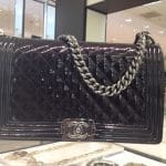 Chanel Black Metallic Medium Boy Bag - Spring Summer 2014