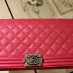 Chanel Fuchsia Boy Flap Clutch Bag