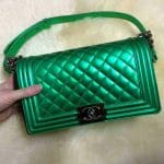 Chanel Green Metallic Boy Bag - Spring Summer 2014