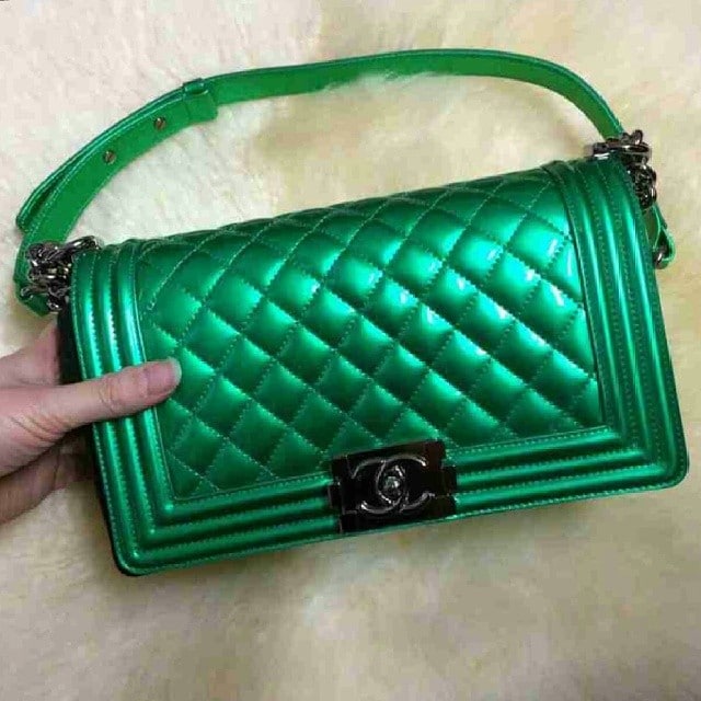 Boy Wallet on Chain Lamb Light Green