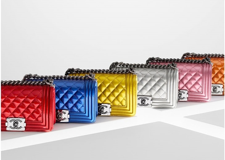 Chanel Metallic Boy Bags from Spring Summer 2014