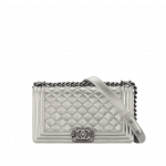 Chanel Metallic Silver Boy Bag - Spring Summer 2014