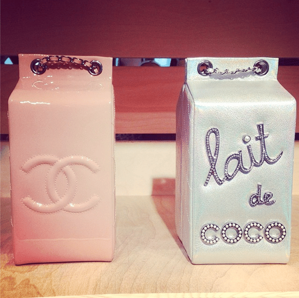 Chanel Pink and Silver Milk Boxes - Fall 2014