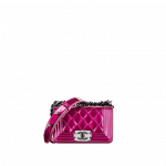 Chanel Small Fuschia Metallic Boy Bag - Spring Summer 2014