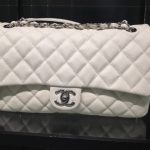 Chanel White Easy Caviar Jumbo Flap Bag
