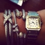 David Yurman Bracelets with Cartier Watch