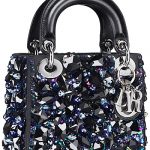 Dior Black Embellished Lady Dior Bag