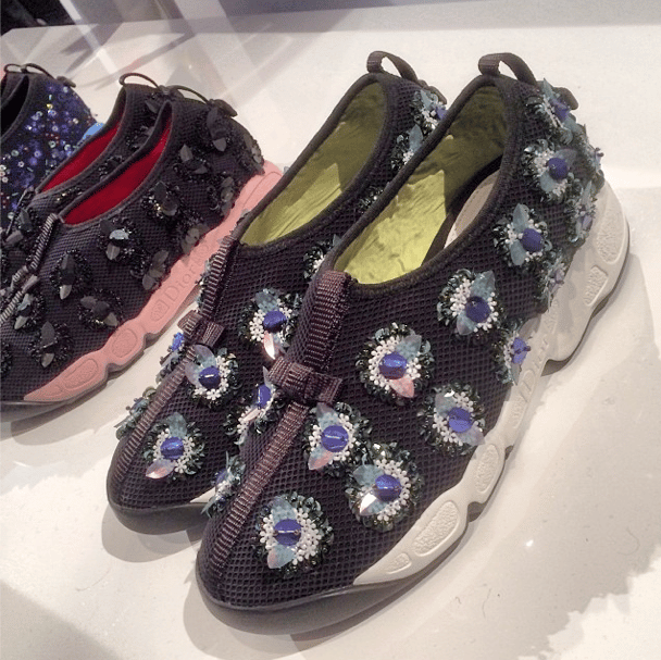 Dior Black Embellished Sneakers - Fall 2014