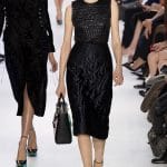 Dior Black Silk Dress - Fall 2014 Runway