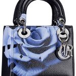 Dior Black/Blue Floral Print Lady Dior Bag