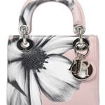Dior Pink/Grey Floral Print Lady Dior Bag