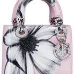 Dior Pink/White/Black Floral Print Lady Dior Bag