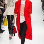 Dior Red Tailored Coat - Fall 2014 Runway