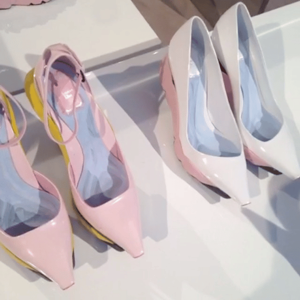 Dior White and Pink Pumps - Fall 2014