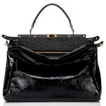 Fendi Black Patent Peekeboo with Laser Cut Interior