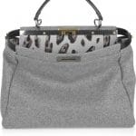 Fendi Gray Peekaboo with Leopard Print Calf Hair Interior