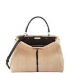 Fendi Nude Python Peekaboo with Black Nappa Leather Interior