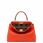 Fendi Poppy Red Peekaboo with Pequin Striped Interior