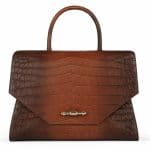 Givenchy Brown Crocodile Obsedia Medium Bag