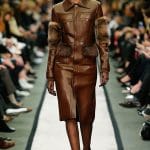 Givenchy Brown Leather Coat - Fall 2014 Runway